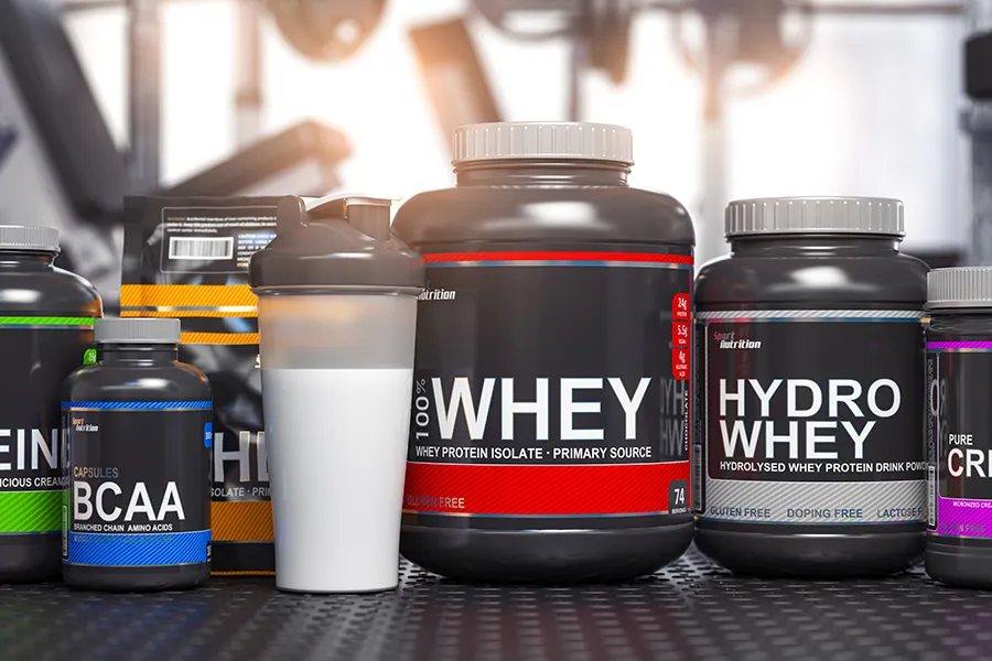 อาหารเสริมโปรตีนและสร้างกล้ามเนื้อ