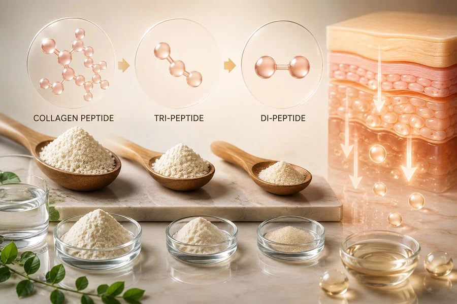 เปรียบเทียบเจาะลึก Collagen Peptide, Di-peptide และ Tri-peptide ขนาดโมเลกุลส่งผลต่อการดูดซึมจริงหรือไม่