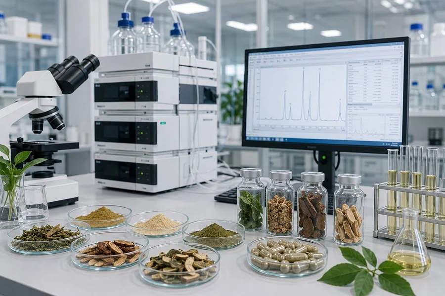 การตรวจวิเคราะห์สารสำคัญที่ออกฤทธิ์จริง (Active Ingredients Analysis) การันตีทุกล็อตให้เห็นผลเท่ากัน
